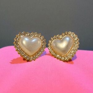 Gold Heart-Shaped Earrings